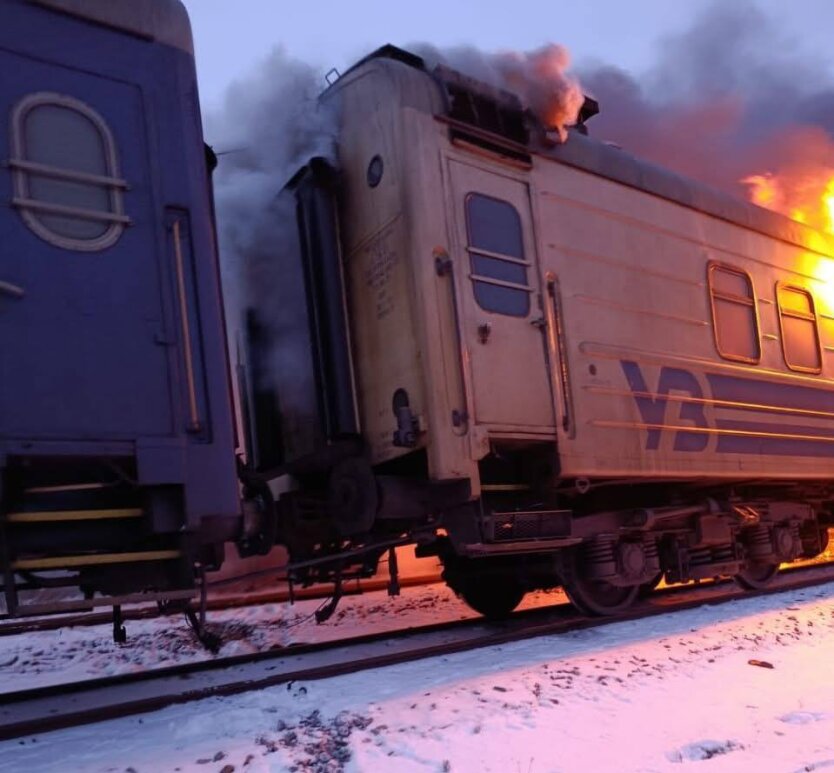 Russian Drones Strike Passenger Train in Kharkiv Region; Two Injured