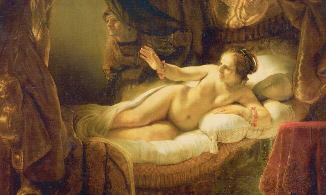 Rembrandt. "Danae"