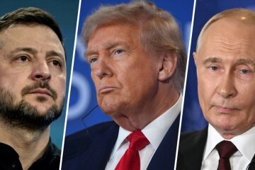 Volodymyr Zelensky, Donald Trump, Vladimir Putin