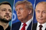 Volodymyr Zelensky, Donald Trump, Vladimir Putin