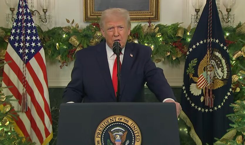 President Donald Trump addresses the nation