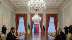 Volodymyr Zelensky, Vladimir Putin, AI generated image