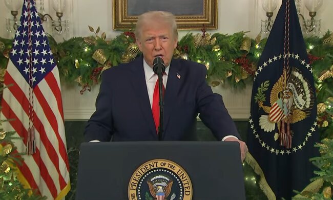 President Donald Trump addresses the nation