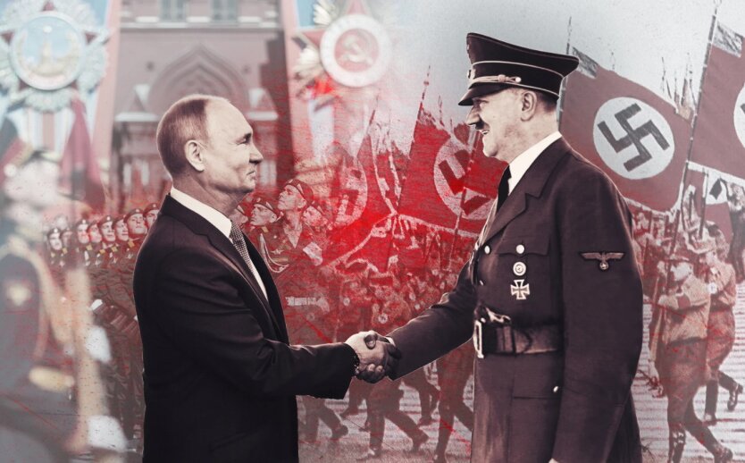 Vladimir Putin and Adolf Hitler