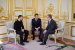 Vladimir Zelenskyy, Emmanuel Macron and Keir Starmer