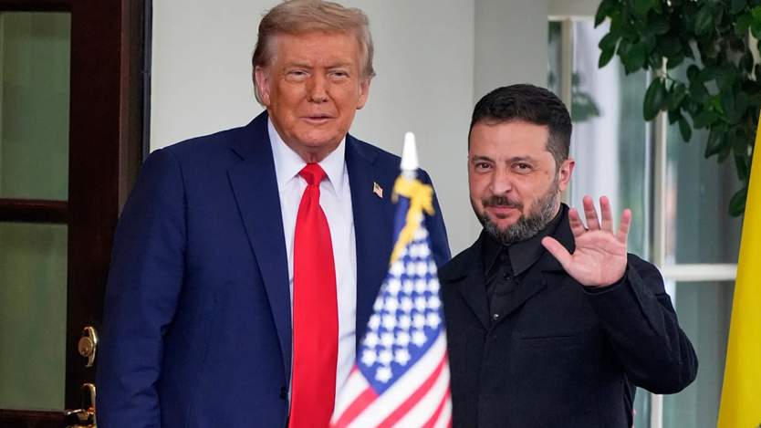 Volodymyr Zelensky and Donald Trump