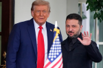 Volodymyr Zelensky and Donald Trump