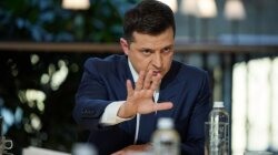 Volodymyr Zelensky during a marathon with journalists November 26, 2021