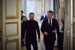 Volodymyr Zelensky and Emmanuel Macron