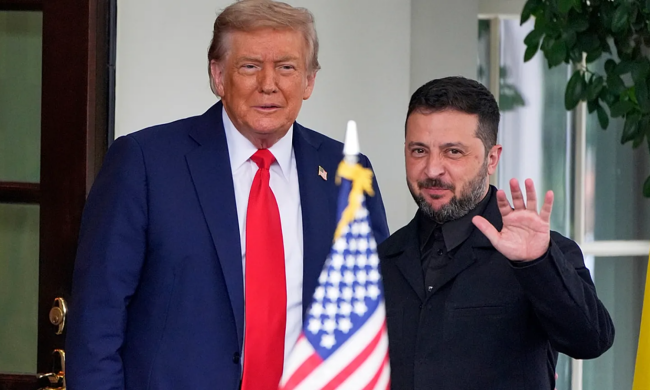 Volodymyr Zelensky and Donald Trump